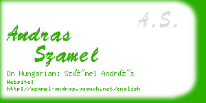 andras szamel business card